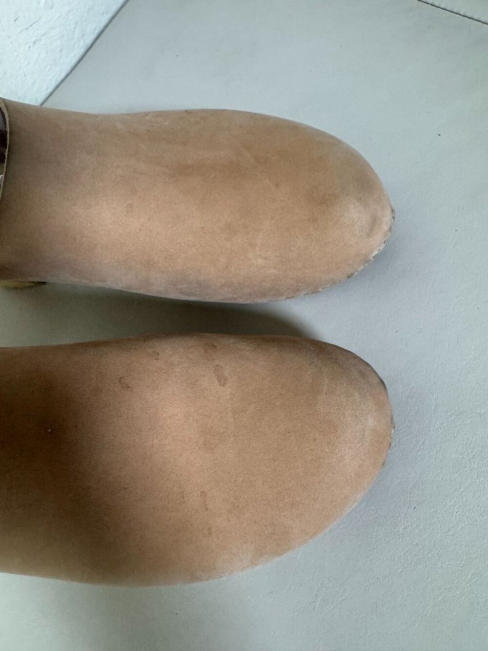 BRYR Tan Leather Classic Worker Clogs Wooden Soles 37 US sz 7 Mule Shoes Heeled - Picture 12 of 16
